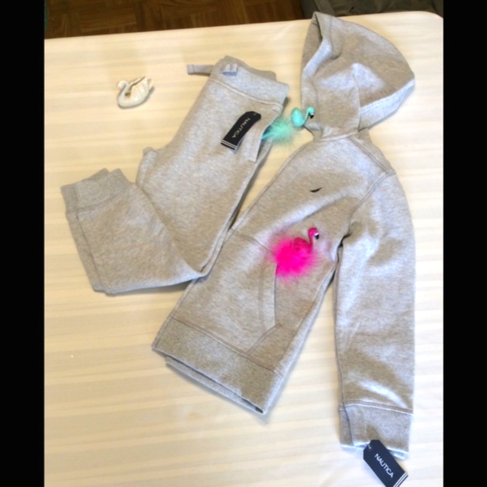 Nautica children sweat suit size 7 jacket 6pants